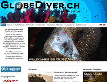 Tablet Screenshot of globediver.ch